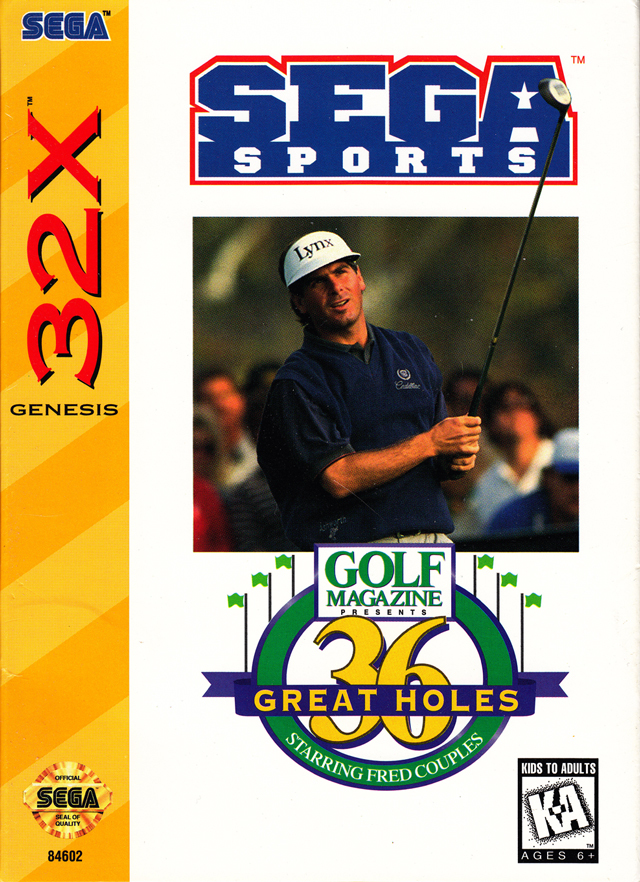 Front boxart of the game Golf Magazine - 36 Great Holes Starring Fred Couples (United States) on Sega 32X