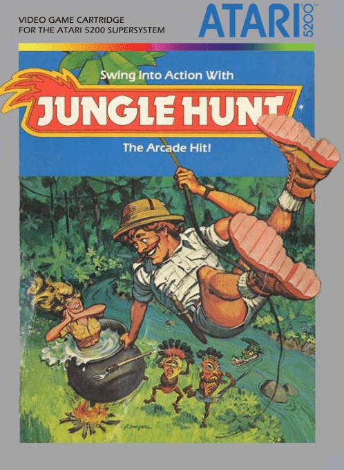 Front boxart of the game Jungle Hunt (Europe) on Atari 5200