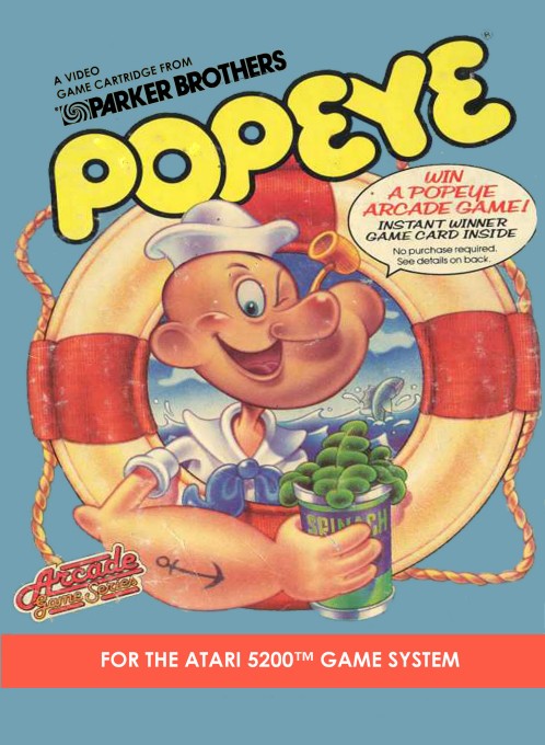 Front boxart of the game Popeye (United States) on Atari 5200