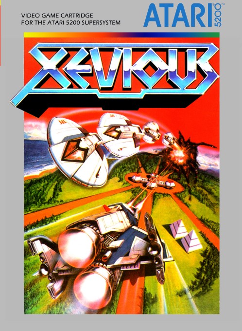 Front boxart of the game Xevious (United States) on Atari 5200