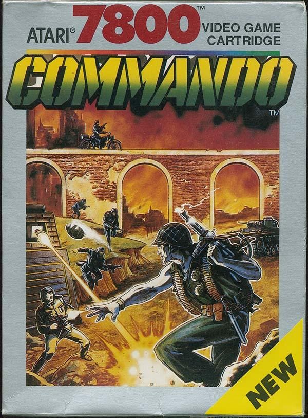 Front boxart of the game Commando (United States) on Atari 7800