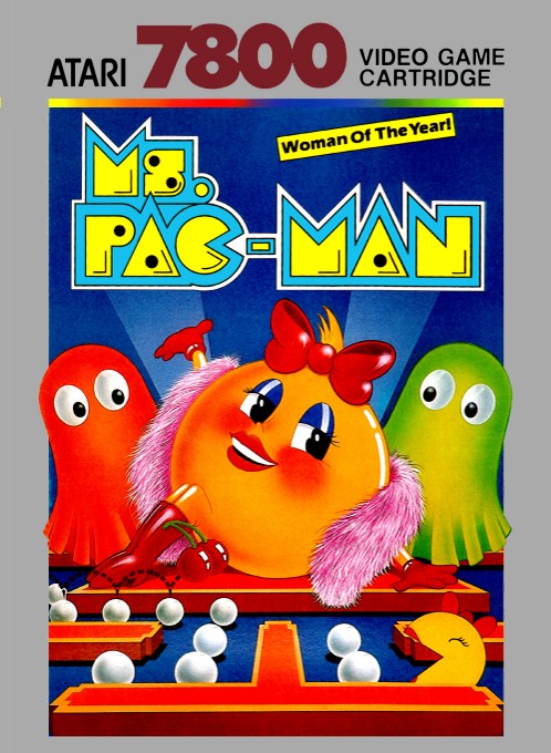 Front boxart of the game Ms. Pac-Man (United States) on Atari 7800