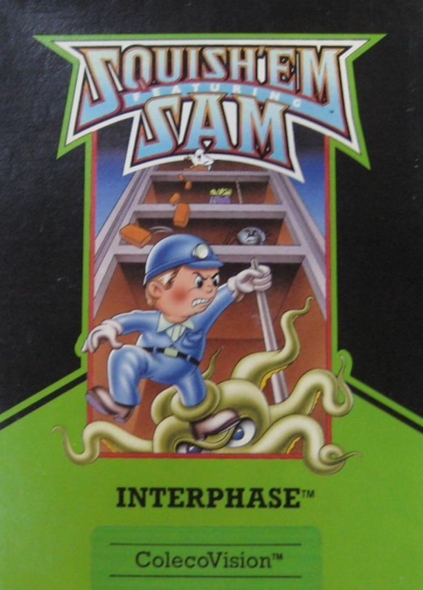 Front boxart of the game Squish'em Sam (United States) on Coleco Industries Colecovision