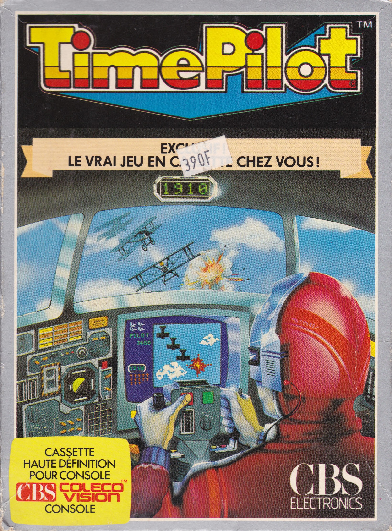 Front boxart of the game Time Pilot (France) on Coleco Industries Colecovision