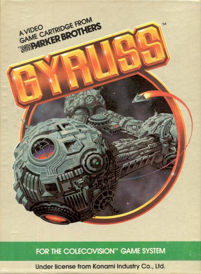 Front boxart of the game Gyruss (United States) on Coleco Industries Colecovision