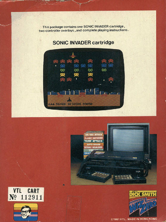 Front boxart of the game Sonic Invader on VTech Creativision