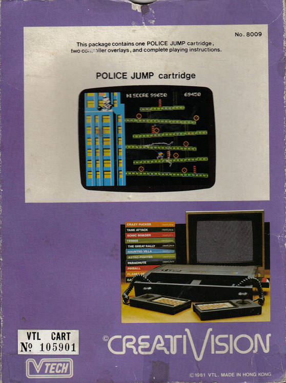 Front boxart of the game Police Jump on VTech Creativision