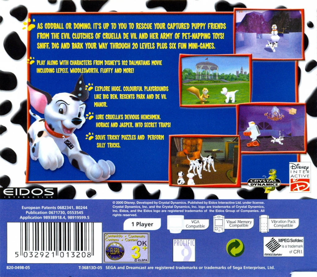 102 Dalmatians Puppies To The Rescue Boxarts For Sega Dreamcast The Video Games Museum