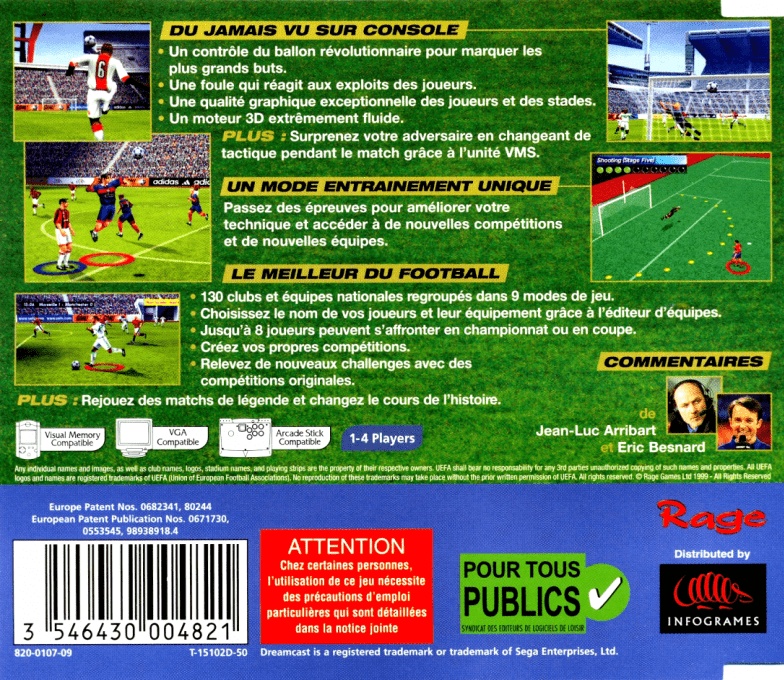 UEFA Striker boxarts for Sega Dreamcast - The Video Games Museum