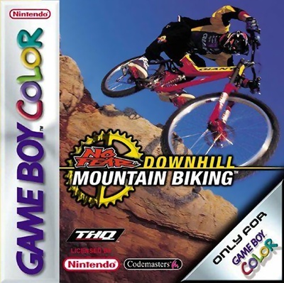 Front boxart of the game No Fear Downhill Mountain Biking (Europe) on Nintendo Game Boy Color