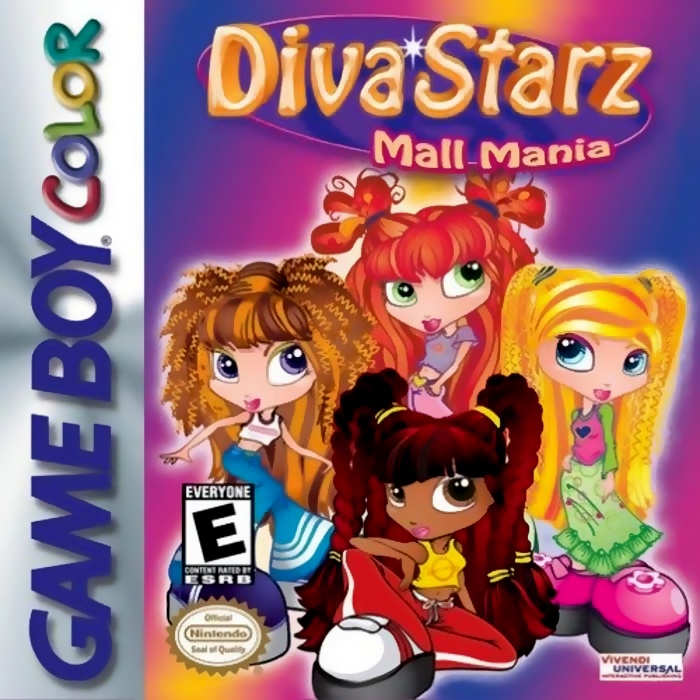Front boxart of the game Diva Starz - Mall Mania (United States) on Nintendo Game Boy Color