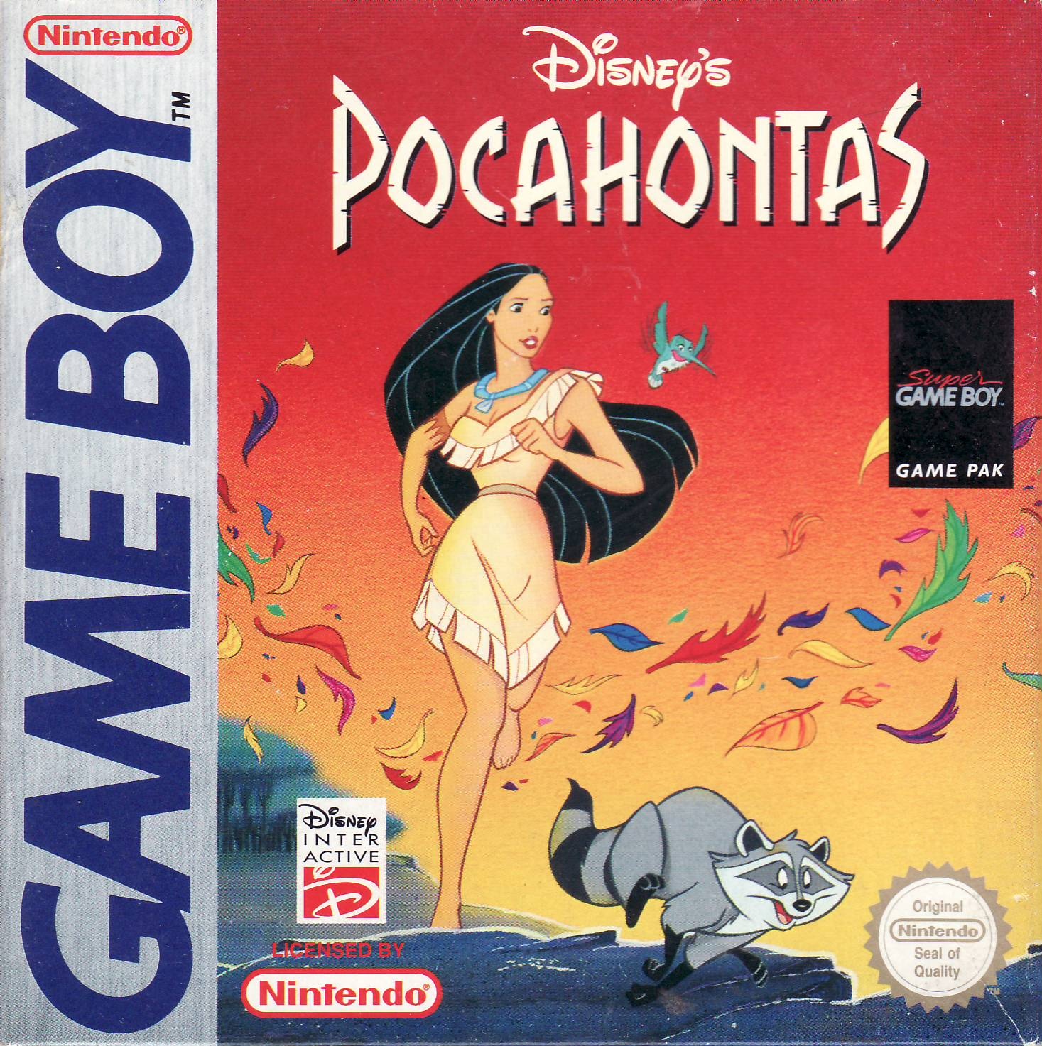 Front boxart of the game Pocahontas (Europe) on Nintendo Game Boy
