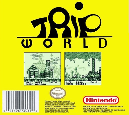 Back boxart of the game Trip World (Europe) on Nintendo Game Boy
