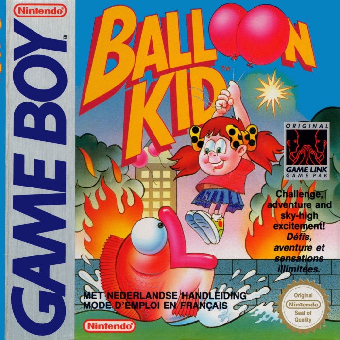 Front boxart of the game Balloon Kid (Europe) on Nintendo Game Boy