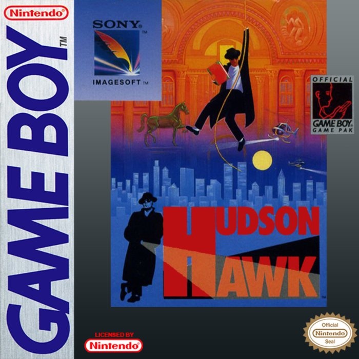 Front boxart of the game Hudson Hawk (United States) on Nintendo Game Boy