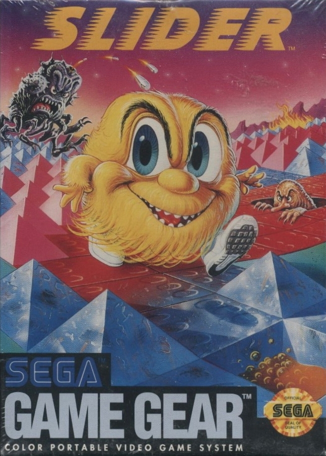 Front boxart of the game Slider (United States) on Sega Game Gear