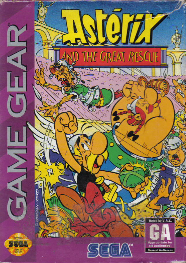 Front boxart of the game Asterix and the Great Rescue (United States) on Sega Game Gear