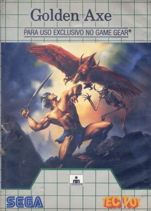 Front boxart of the game Ax Battler - A Legend of Golden Axe (Brazil) on Sega Game Gear