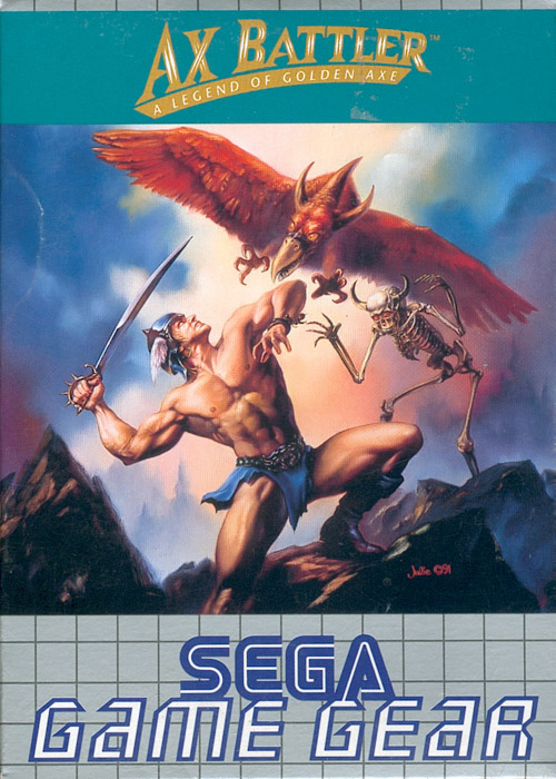 Front boxart of the game Ax Battler - A Legend of Golden Axe (Europe) on Sega Game Gear