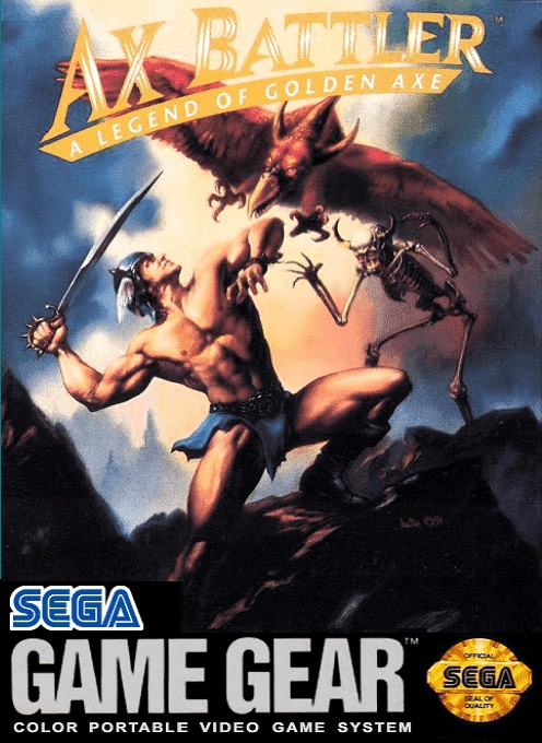 Front boxart of the game Ax Battler - A Legend of Golden Axe (United States) on Sega Game Gear