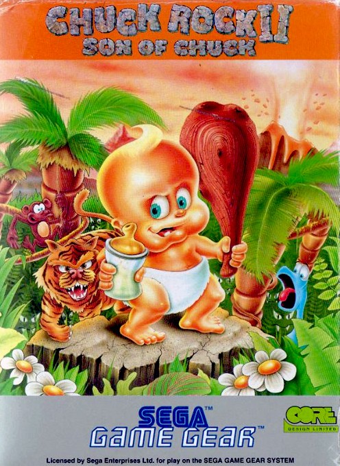 Front boxart of the game Chuck Rock II - Son of Chuck (Europe) on Sega Game Gear