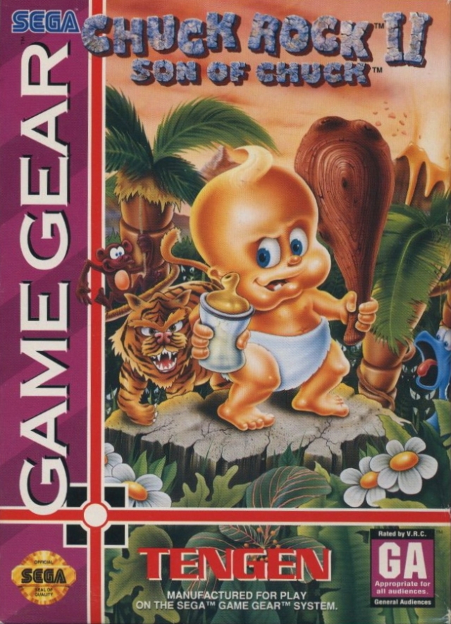 Front boxart of the game Chuck Rock II - Son of Chuck (United States) on Sega Game Gear