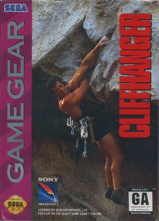 Front boxart of the game Cliffhanger (United States) on Sega Game Gear