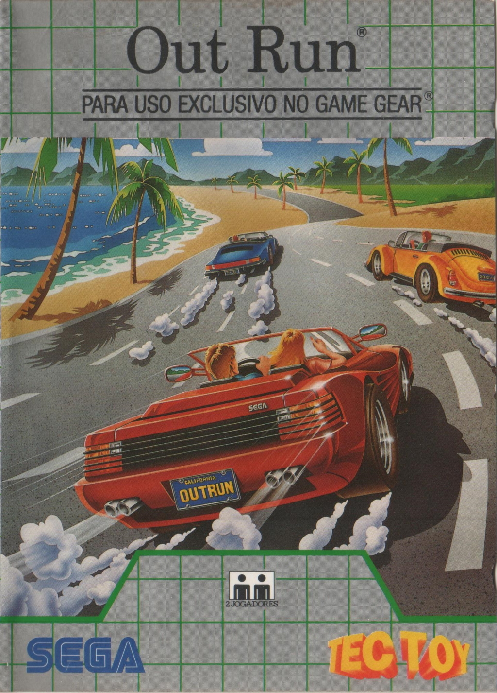 Front boxart of the game OutRun (South America) on Sega Game Gear