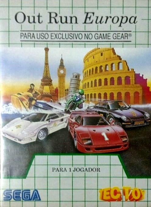 Front boxart of the game OutRun Europa (Brazil) on Sega Game Gear