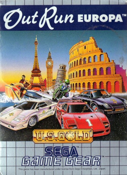 Front boxart of the game OutRun Europa (Europe) on Sega Game Gear