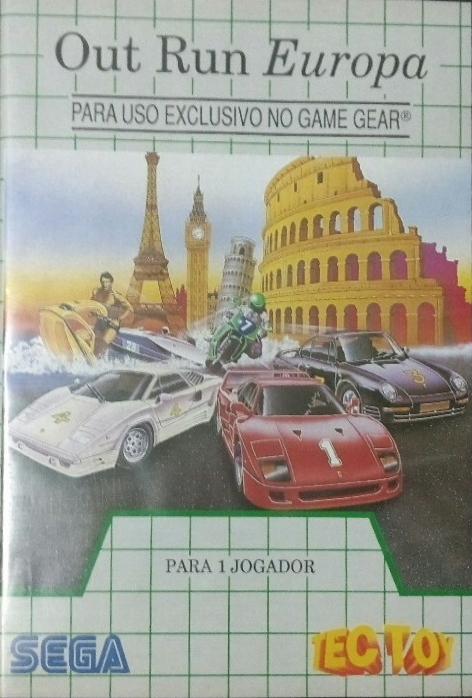Front boxart of the game OutRun Europa (South America) on Sega Game Gear