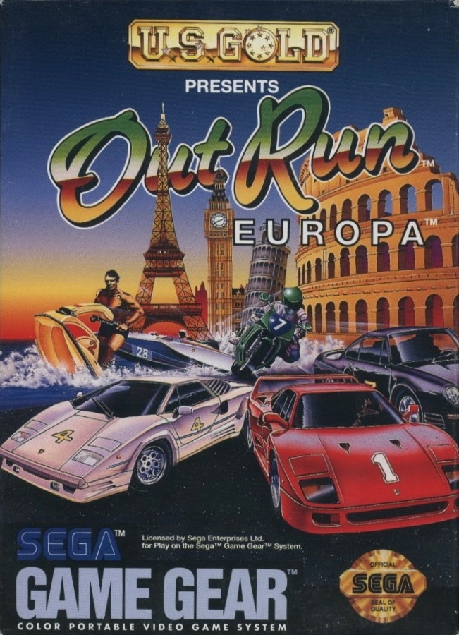 Front boxart of the game OutRun Europa (United States) on Sega Game Gear