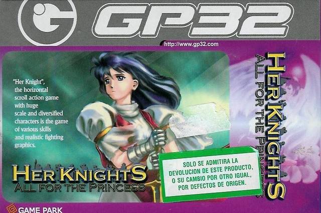 Front boxart of the game Her Knights - All For The Princess (Europe) on GamePark Holdings Game Park 32