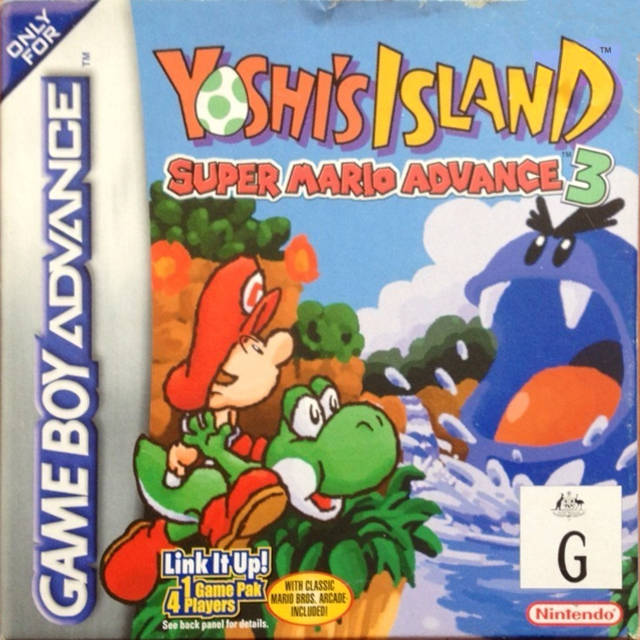 Front boxart of the game Yoshi's Island - Super Mario Advance 3 (Australia) on Nintendo GameBoy Advance