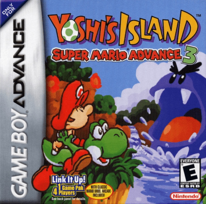 Front boxart of the game Yoshi's Island - Super Mario Advance 3 (United States) on Nintendo GameBoy Advance