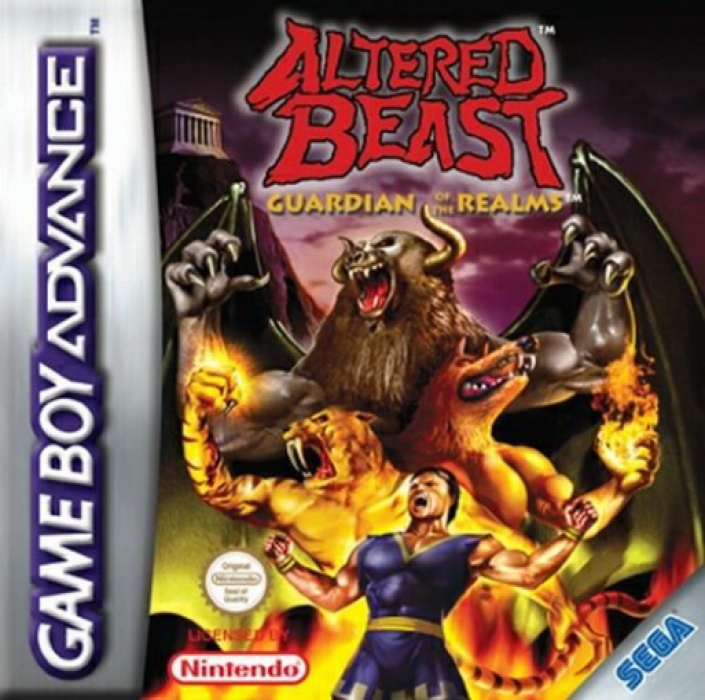 Front boxart of the game Altered Beast - Guardian of the Realms (Europe) on Nintendo GameBoy Advance