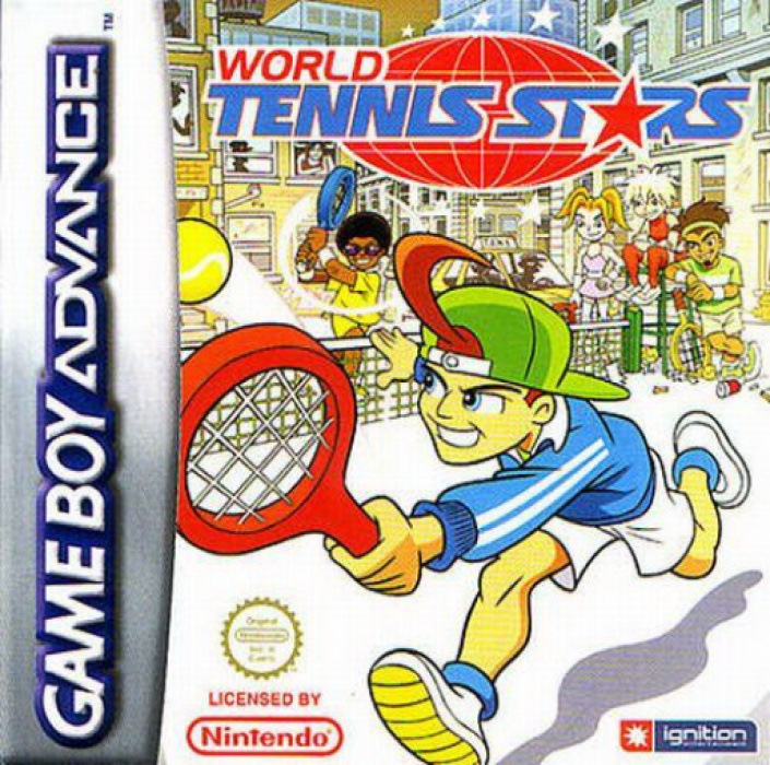 Front boxart of the game World Tennis Stars (Europe) on Nintendo GameBoy Advance