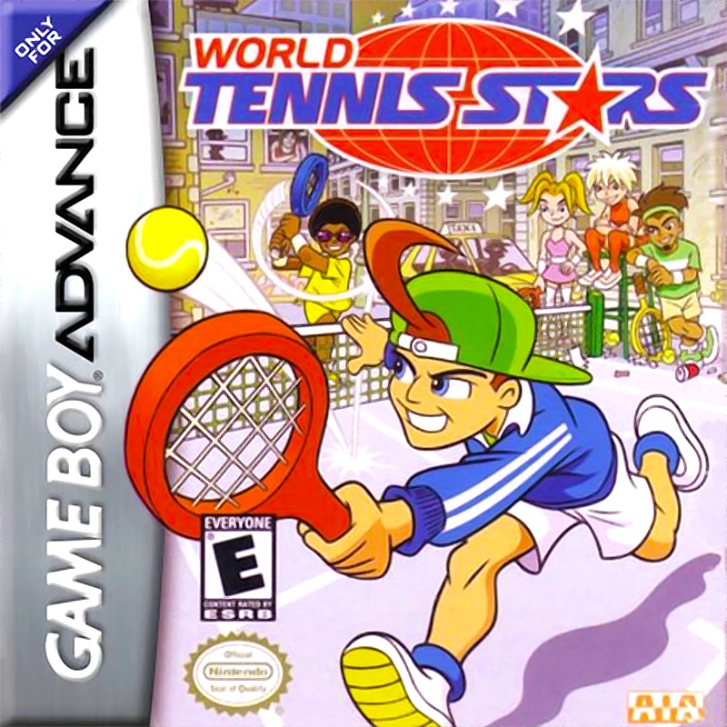Front boxart of the game World Tennis Stars (United States) on Nintendo GameBoy Advance