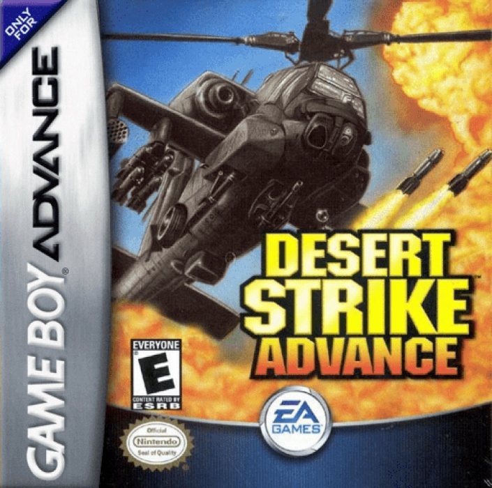 Front boxart of the game Desert Strike Advance (United States) on Nintendo GameBoy Advance