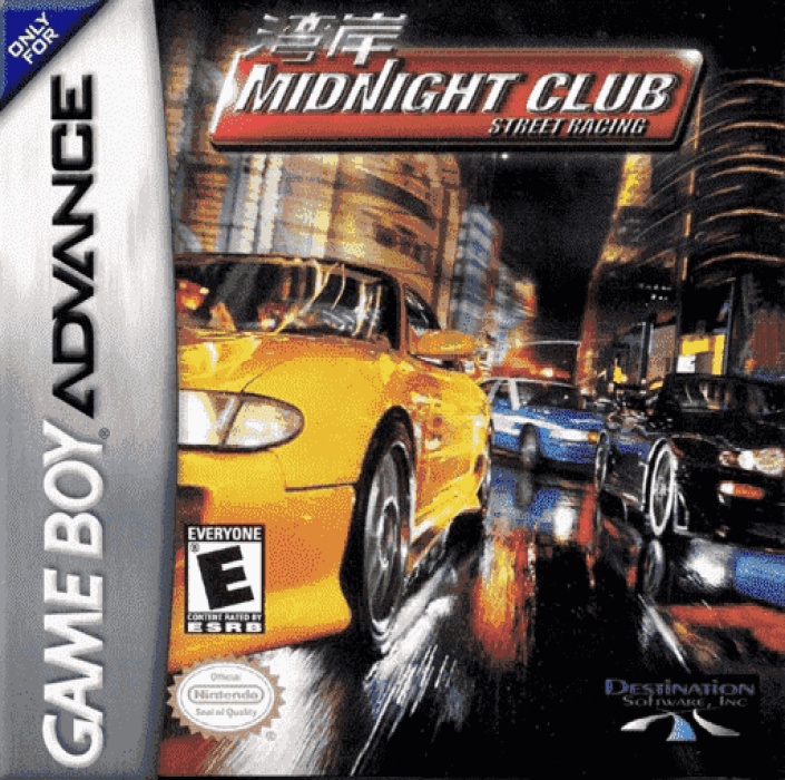 Front boxart of the game Midnight Club - Street Racing (United States) on Nintendo GameBoy Advance