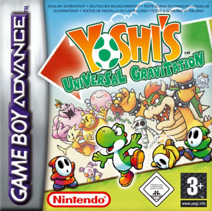 Front boxart of the game Yoshi's Universal Gravitation (Europe) on Nintendo GameBoy Advance