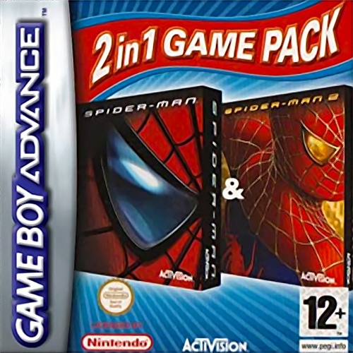 Front boxart of the game 2 in 1 Game Pack - Spider-Man & Spider-Man 2 (Europe) on Nintendo GameBoy Advance