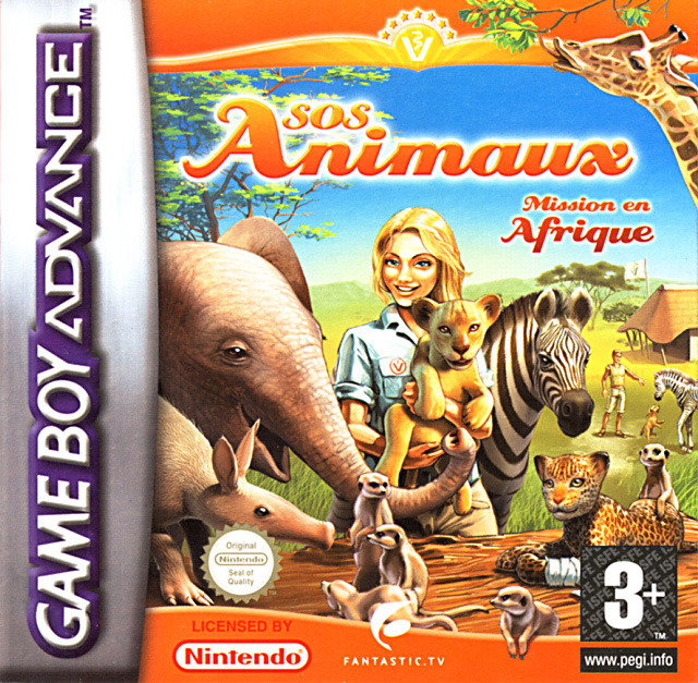 Front boxart of the game SOS Animaux - Mission en Afrique (France) on Nintendo GameBoy Advance