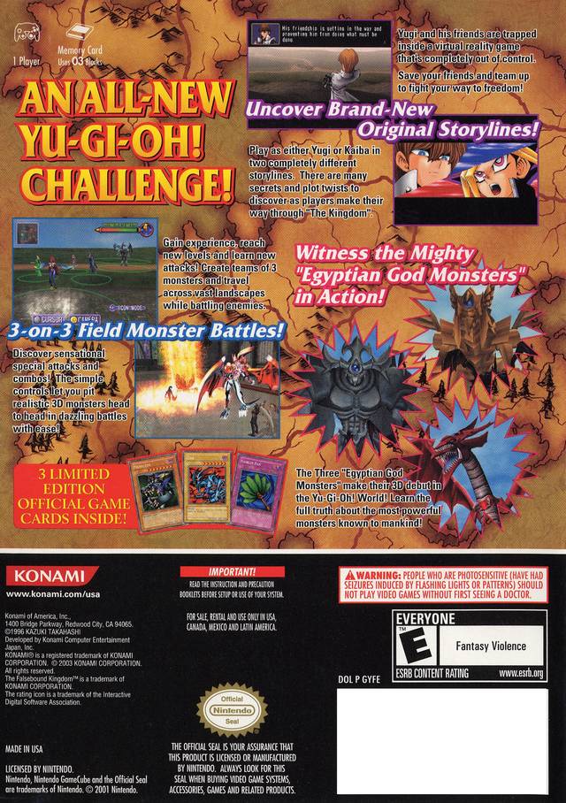 Yu-Gi-Oh! The Falsebound Kingdom boxarts for Nintendo GameCube - The Video  Games Museum