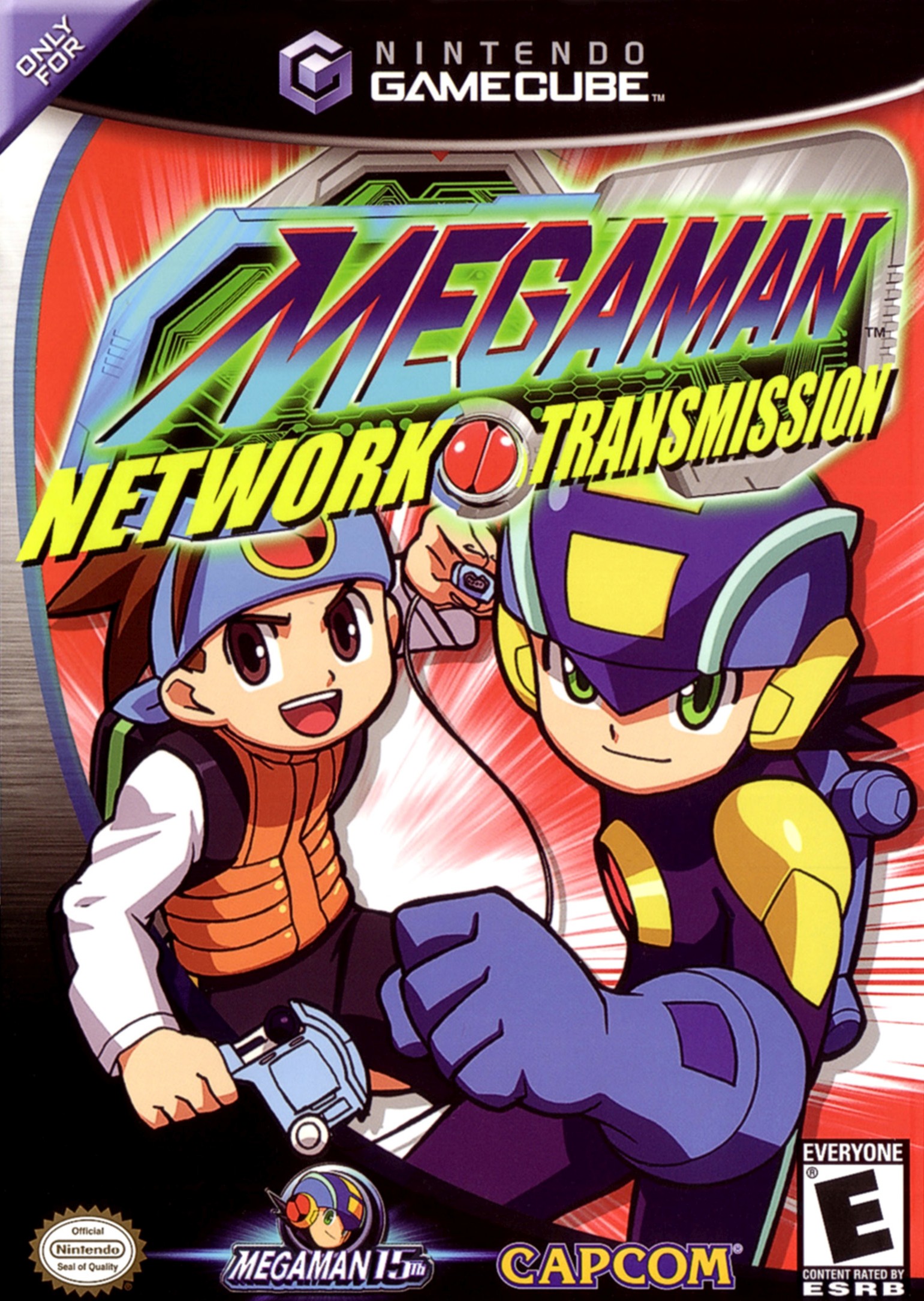 Front boxart of the game Mega Man Network Transmission (United States) on Nintendo GameCube