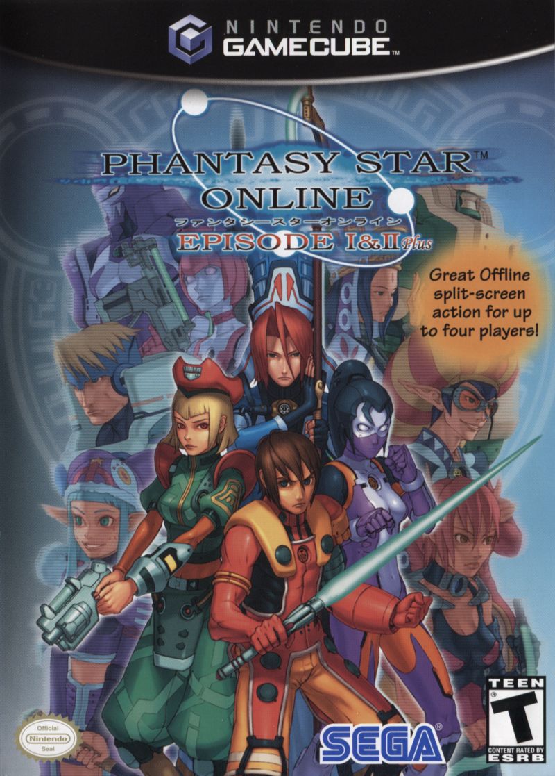 Phantasy Star Online Episode I Ii Plus Boxarts For Nintendo Gamecube The Video Games Museum