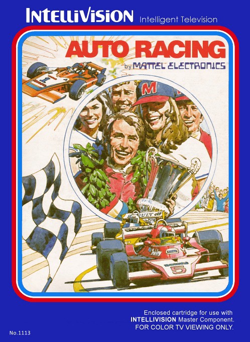 Front boxart of the game Auto Racing on Mattel Intellivision