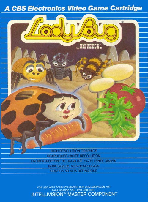 Front boxart of the game Lady Bug on Mattel Intellivision