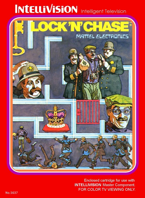 Front boxart of the game Lock 'n' Chase on Mattel Intellivision