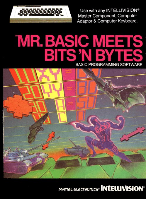 Front boxart of the game Mr. Basic Meets Bits 'N Bites on Mattel Intellivision